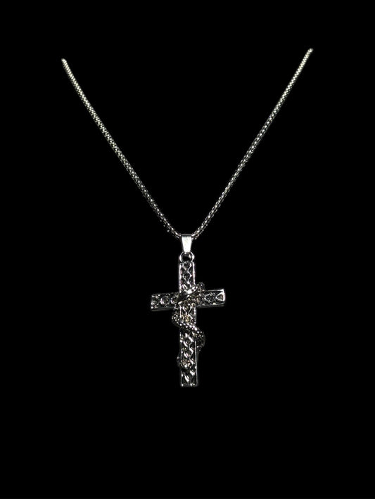 Snake Cross Necklace